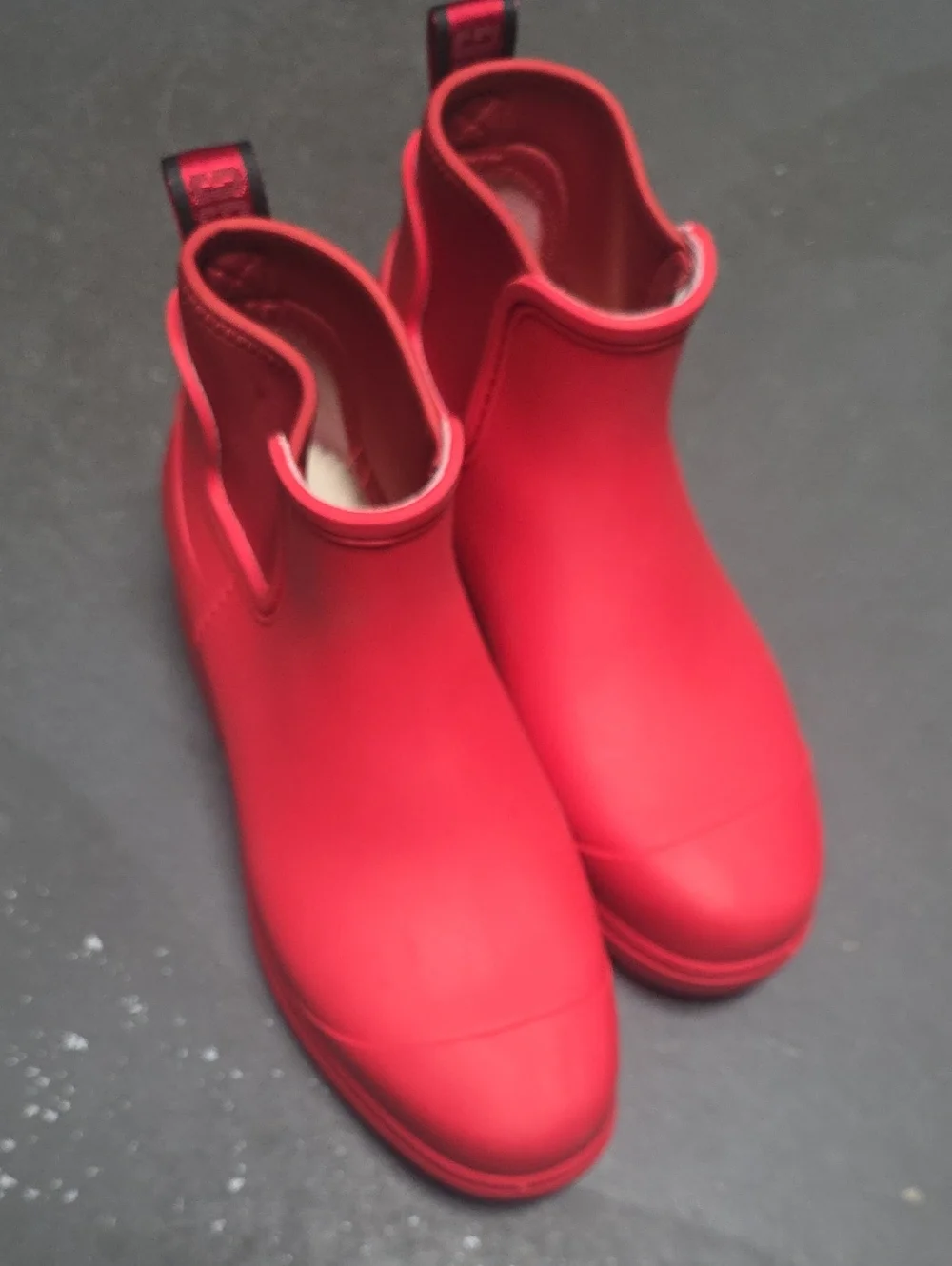 Women's Uggs Waterproof Rain Ankle Boots - Red